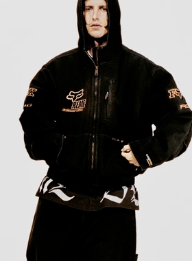 Amor FW25 Fox Racing款Hooded Work Jacket连帽夹克 男女同款