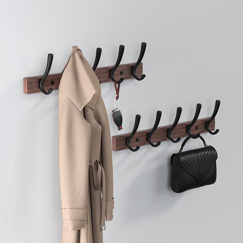 挂衣架壁挂墙上门后挂衣钩免打孔进门玄关排钩强力承重衣帽钩包邮