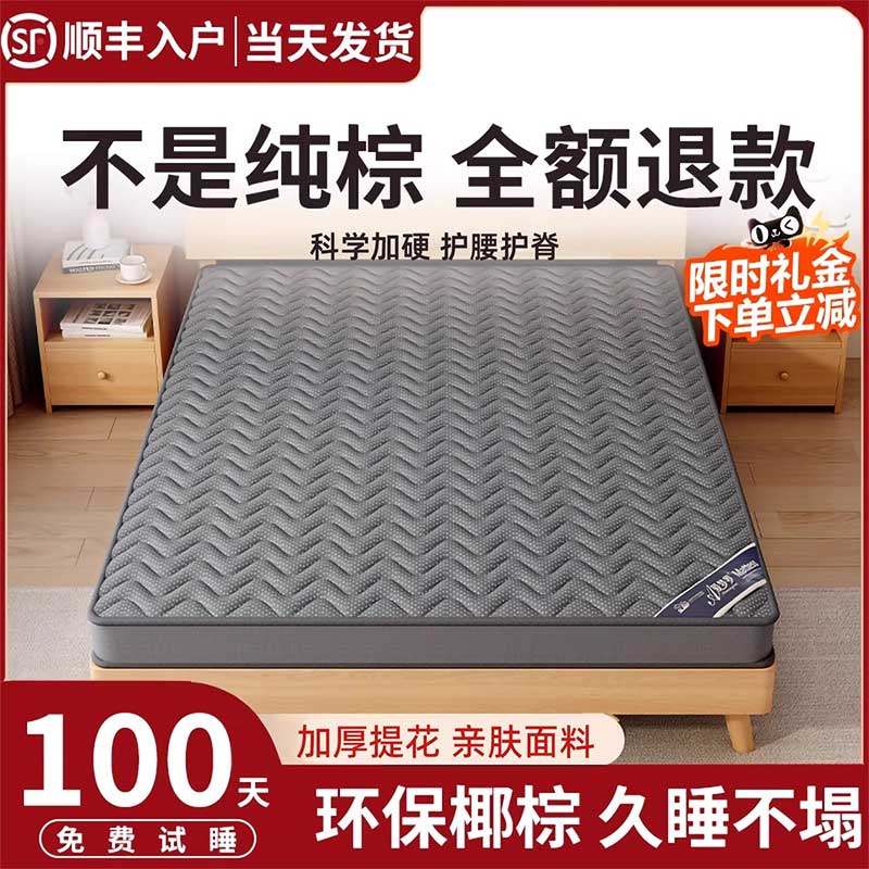 天然椰棕床垫家用卧室护腰护脊棕榈出租房用儿童榻榻米可折叠棕垫