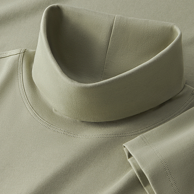 液氨丝光棉高领打底衫男长袖秋冬内搭T恤抗静电翻领秋衣2025新款