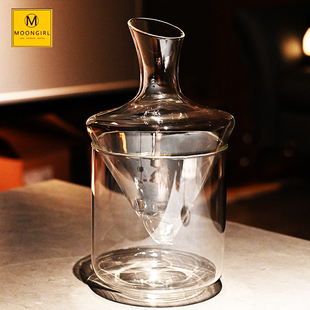 Moongirl高级水晶玻璃冰镇冰桶快速红酒醒酒器分酒壶红酒杯子套装