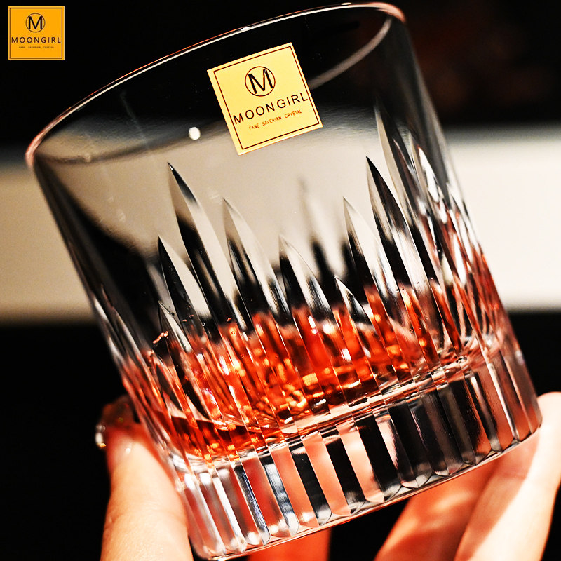 MOONGIRL纯手工切子水晶玻璃威士忌洋酒杯古典杯调酒杯啤酒水杯子,餐饮具,洋酒/威士忌杯,淘宝优惠券,粉丝福利购,淘宝优惠卷