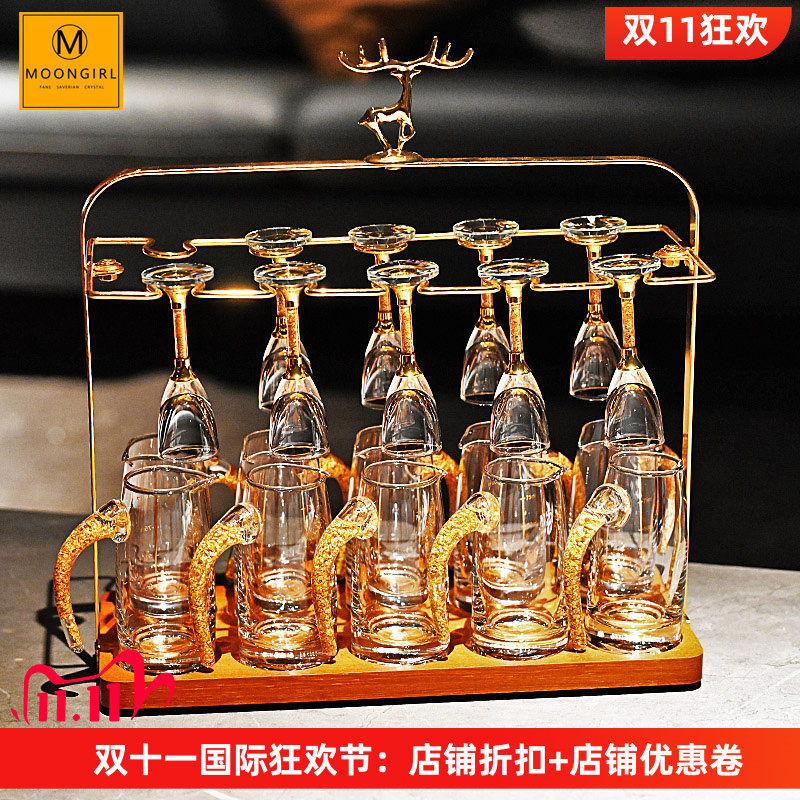 水晶玻璃奢华高脚烈酒白酒杯套装