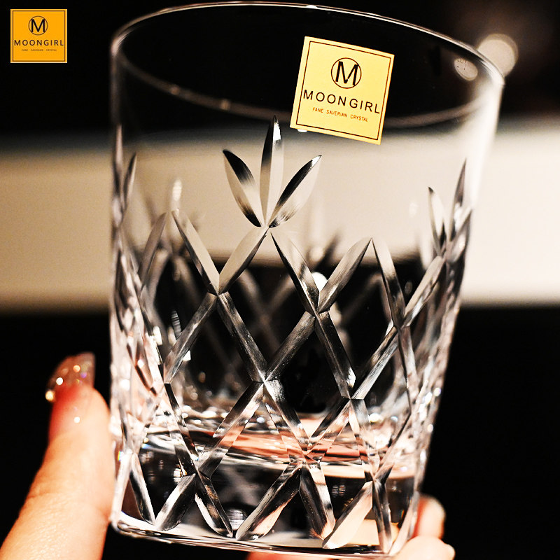 MOONGIRL纯手工切子水晶玻璃威士忌洋酒杯古典杯调酒杯啤酒水杯子,餐饮具,洋酒/威士忌杯,淘宝优惠券,粉丝福利购,淘宝优惠卷
