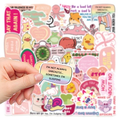 PinkSarcasticMeme笔记本贴纸