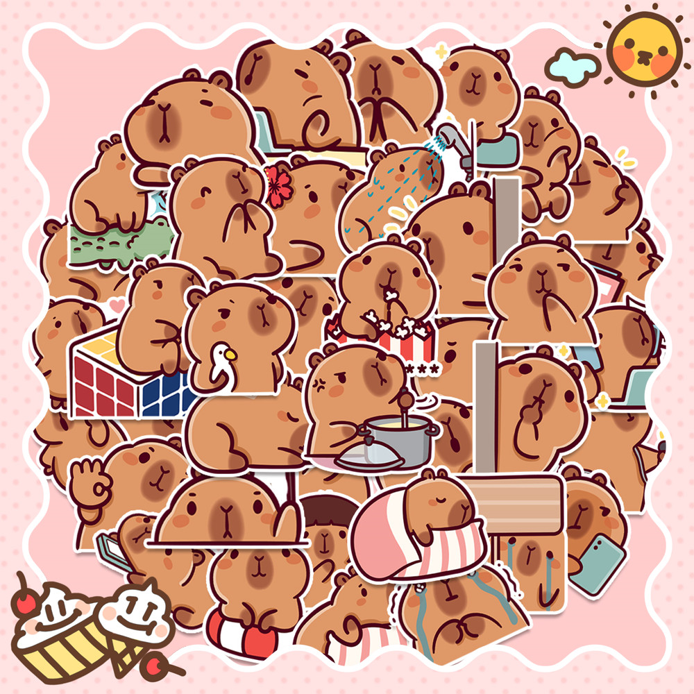 卡皮巴拉贴纸防水DIY贴画