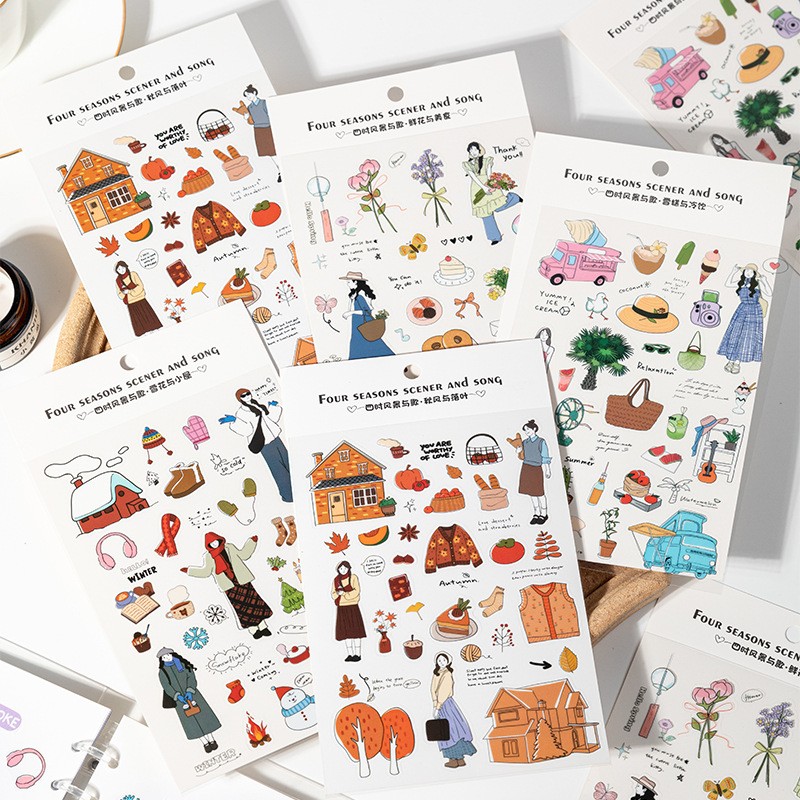 四时风景与歌系列贴纸包