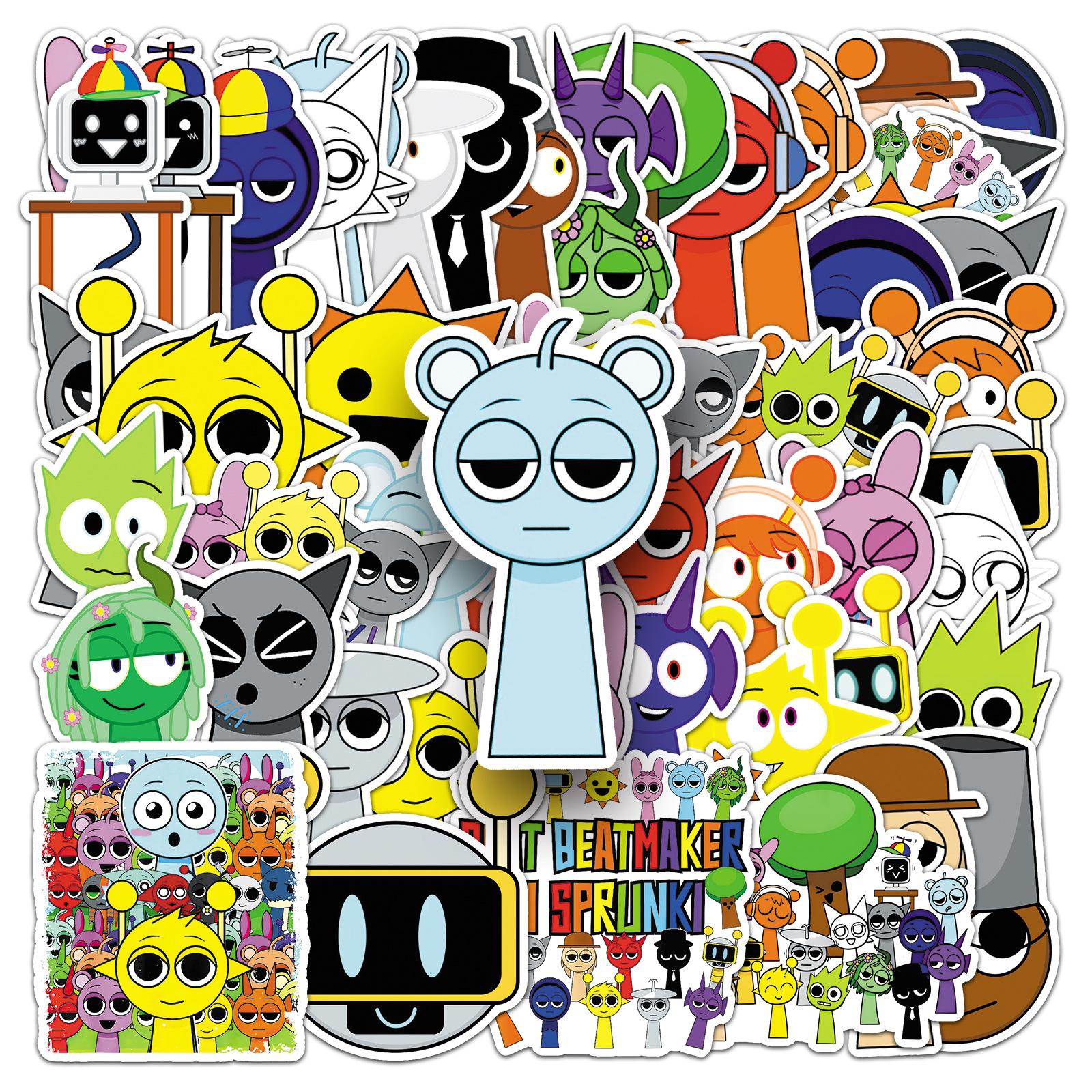 50张节奏盒子涂鸦贴纸个性卡通游戏装饰手机壳手机电脑滑板防水diy创意贴纸