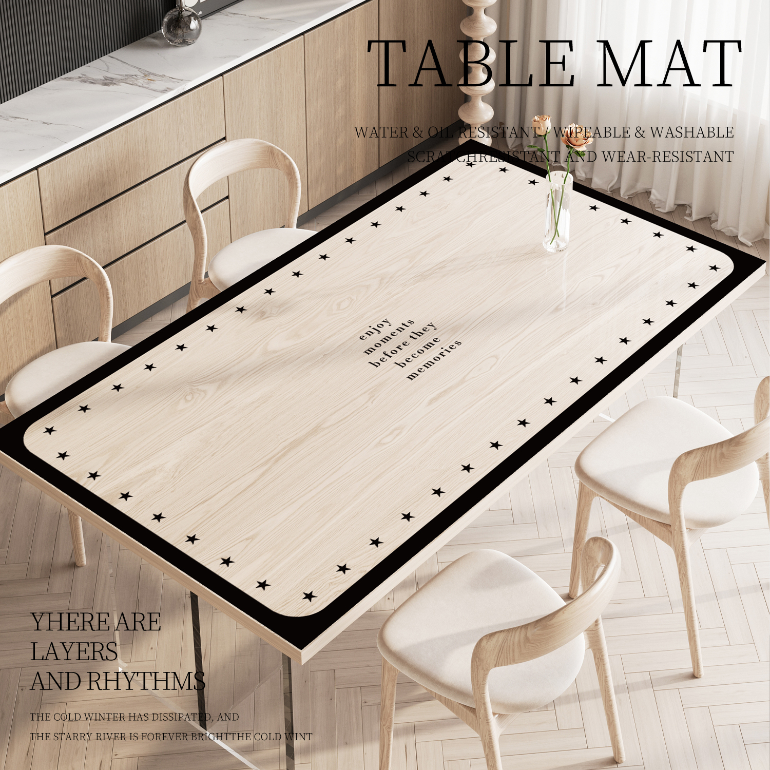 桌布免洗防水防油pvc软玻璃餐桌垫隔热防烫茶几垫桌面垫子保护垫