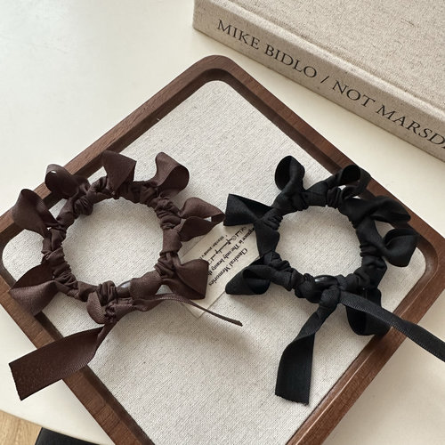 头绳女蝴蝶结小肠发圈高弹力耐用发绳气质马尾扎头橡皮筋时尚发饰