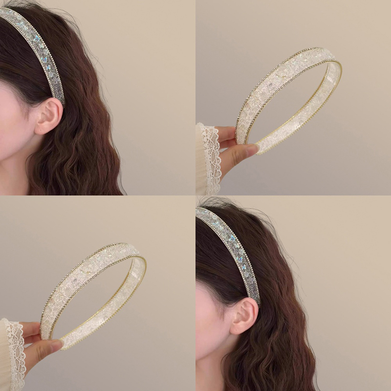 气质公主风蝴蝶碎水晶发箍女2025新款高级感洋气时尚头箍发卡头饰