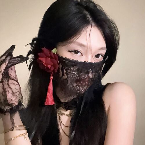面具神秘感化妆舞会黑色花全脸万圣节道具蕾丝眼罩派对个性面罩女