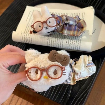 可爱波点大号猫咪巨显发量香蕉夹后脑勺盘发百搭少女发饰森系蓬松