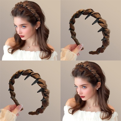 高颅顶发箍女款2025新款日常外戴洗脸头箍专用发带压发卡发捆头饰