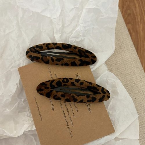 复古豹纹bb夹侧边夹女2025新款高级感前额碎发刘海夹发夹气质发饰