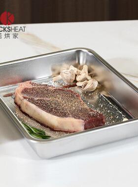 304不锈钢料理盘长方形蒸饭盘烧烤盘商用家用铁盘餐盘菜盘托盘