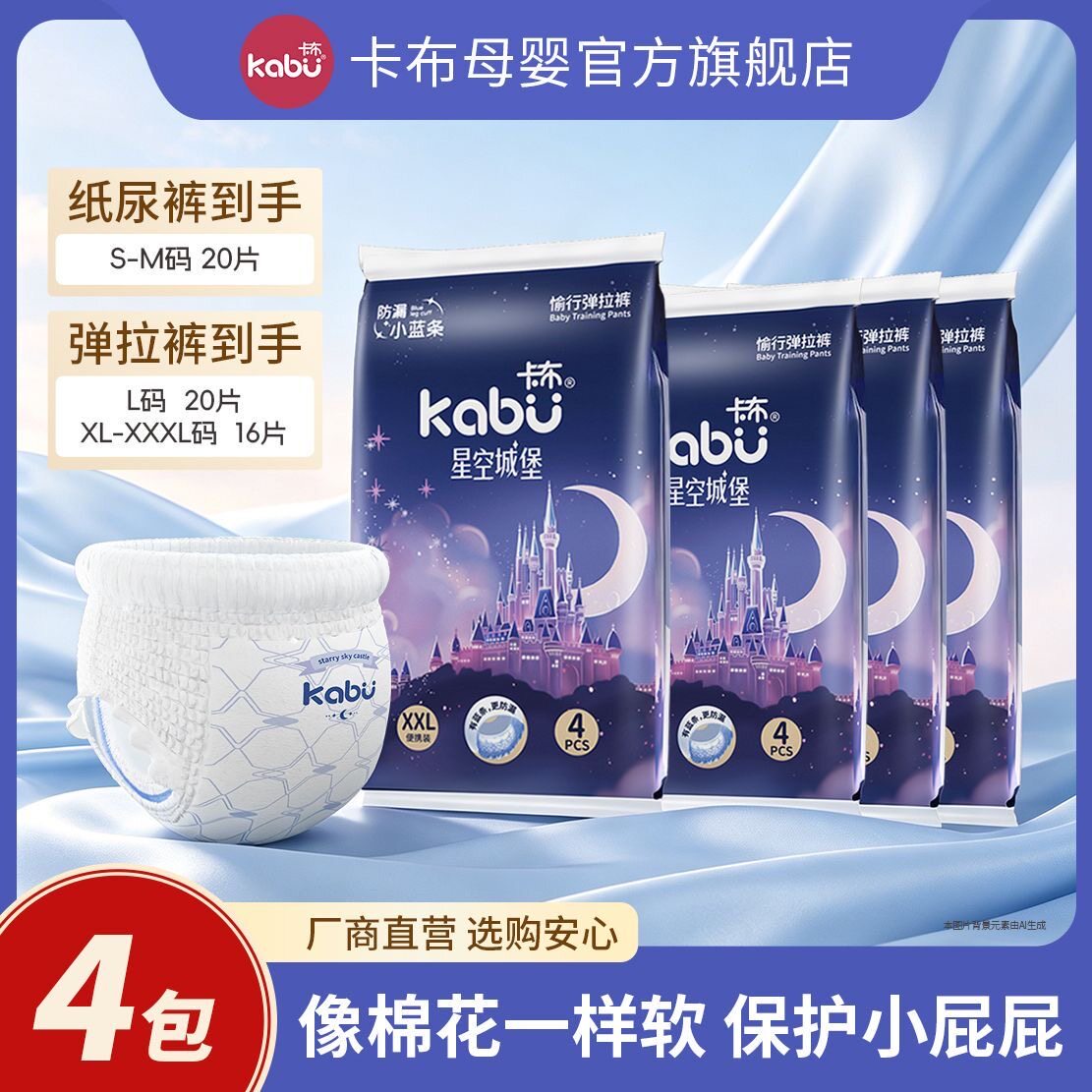 卡布纸尿裤拉拉裤夏季薄款透气图片