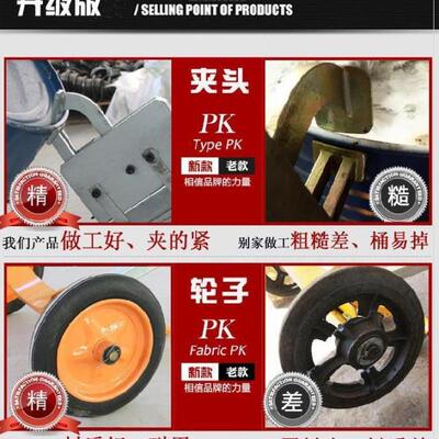油桶搬运车手推推车工业装卸车轻便型液压叉车手动W车摆放夹子重