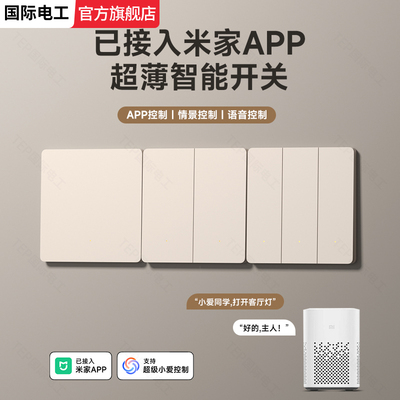 已接入米家APP语音双控智能开关