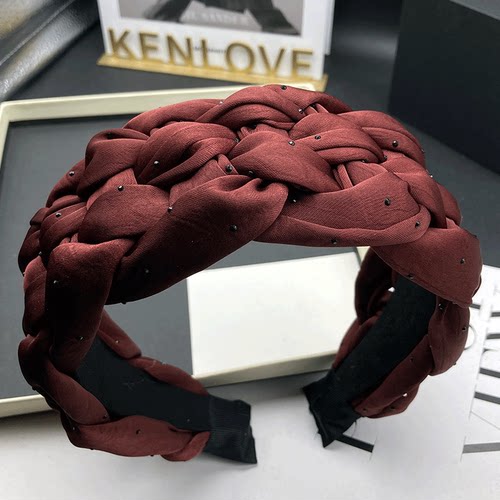 Kenlove高定烫钻高颅顶宽边发箍