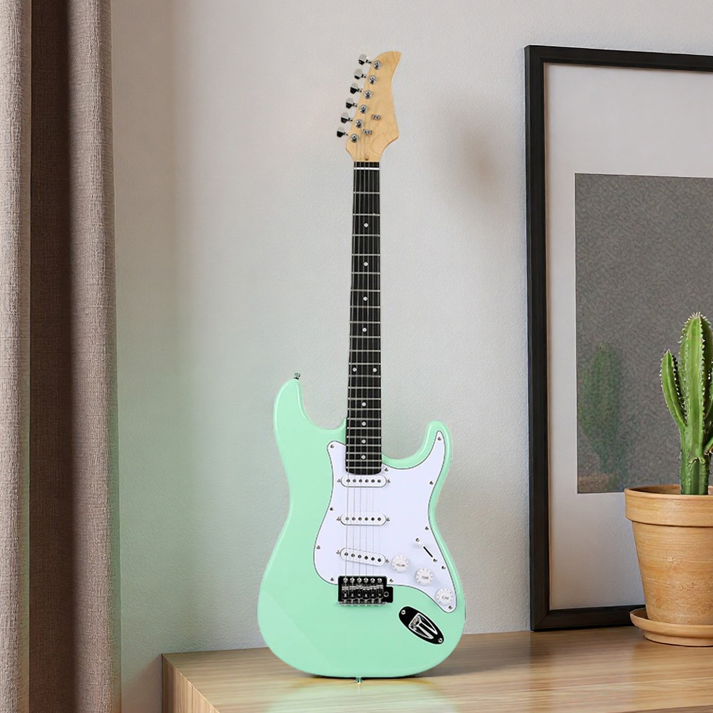 原康电吉他新手单单单双专业级ST摇滚套餐初学入门带音响单摇