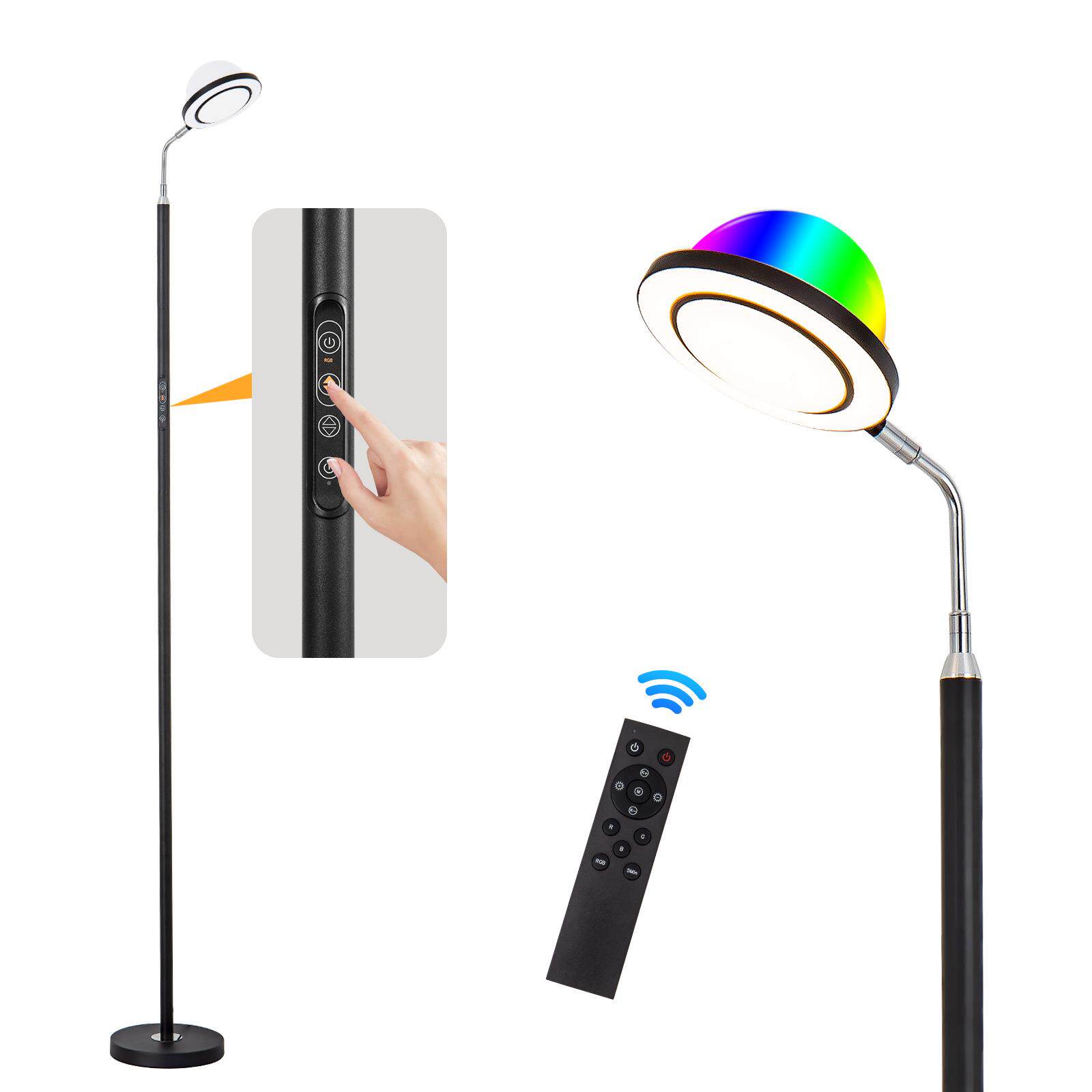全方位出口LED多功能照明落地灯可调氛围款简约高亮度多档可调