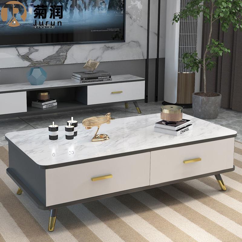 电视柜茶几组合简约茶几家用客厅小户型出租屋爆款茶几带抽屉连锁