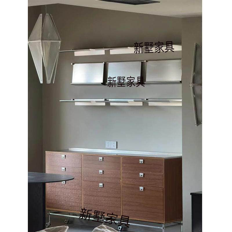 拙柜系列中古风实木餐桌椅组合家用饭桌现代简约轻奢长方形收纳柜