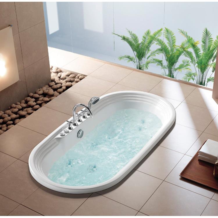 成人欧式嵌入式亚克力单人浴缸 椭圆型豪华家庭浴缸YG8562