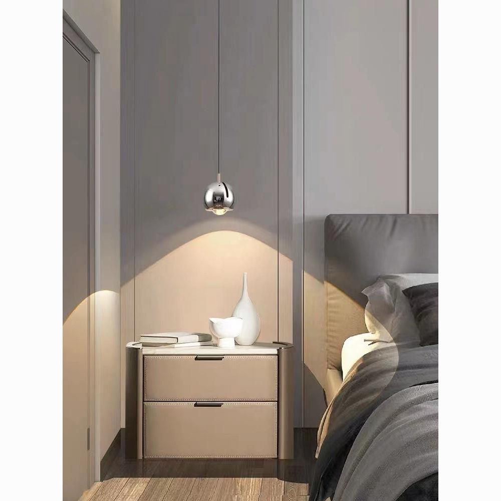 可升降床头吊线灯智能吊灯拉伸床头吊灯长线网红网红卧室轻奢主卧