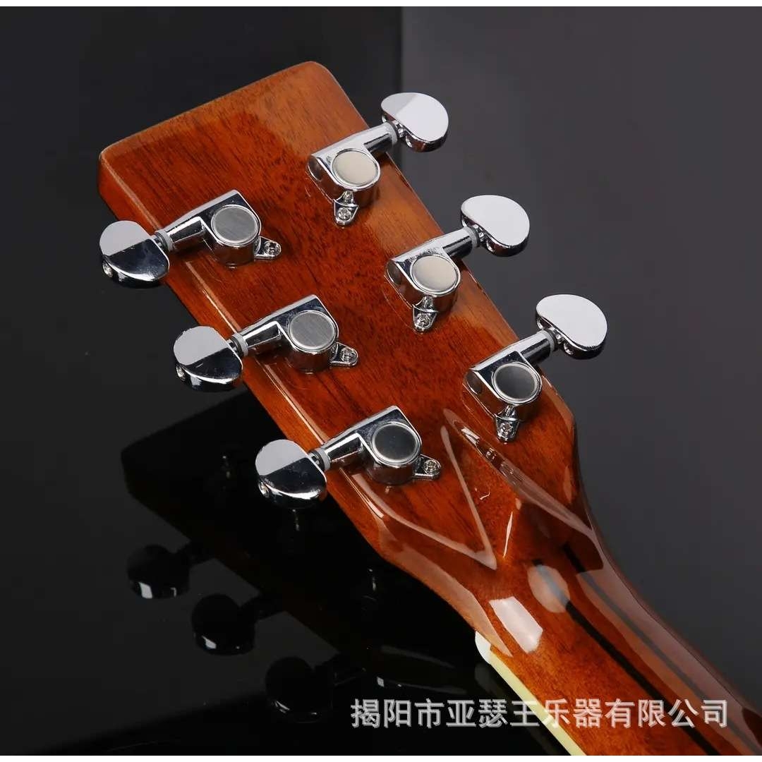 全单吉他 40寸41寸云杉桃花芯单板亮光缺角电箱民谣吉他演奏