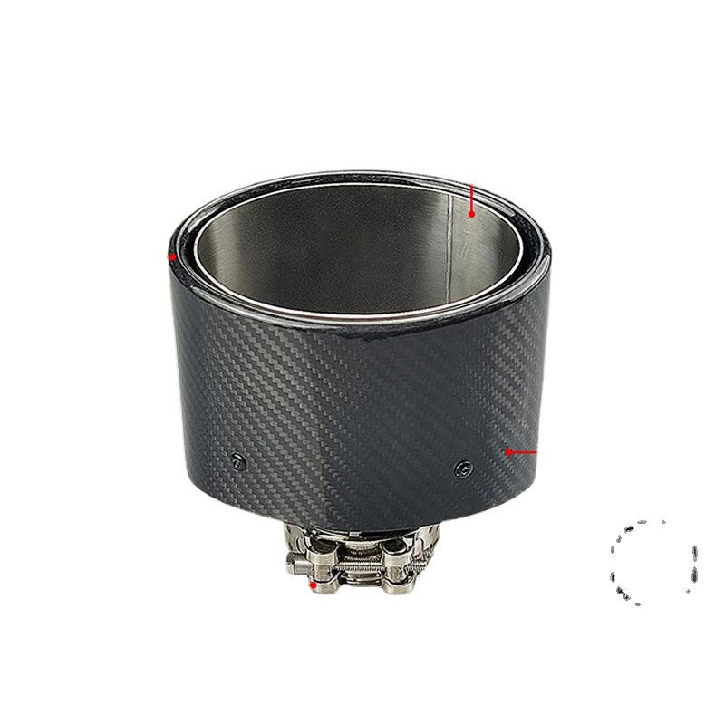 三盛汽车装饰尾喉扁管150*90mm上下斜口碳纤维尾喉汽车排气管配件