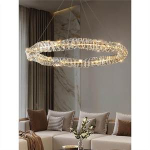 奥美居水晶吊灯轻奢风客厅主灯法式高端大气奢华家用意式餐厅卧室