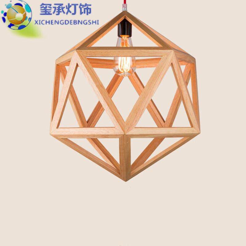 中式餐厅客厅吊灯现代木艺酒吧台卧室木质灯单头艺术创意木艺灯具