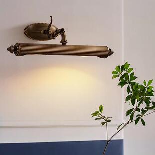 法式镜前灯客厅墙壁照画洗墙灯LED免接线充电款壁灯全铜美式简约
