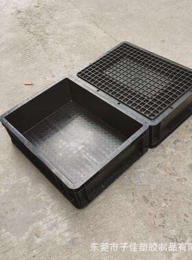 EU周转箱 灰色运输汽配箱 塑料工具箱 600*400*290mm