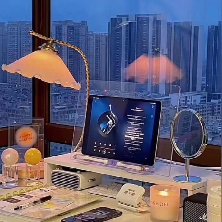 透明韩版高颜值阅读架风亚克力板支架书立书桌收纳桌面书本支撑架