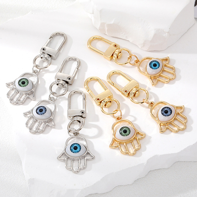 极速Hollow Blue Evil Eye Hamsa Hand KeychaNin Keyring Friend