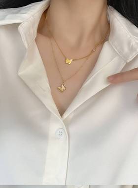 极速Titanium steel does not fade Ddouble layer butterfly nec