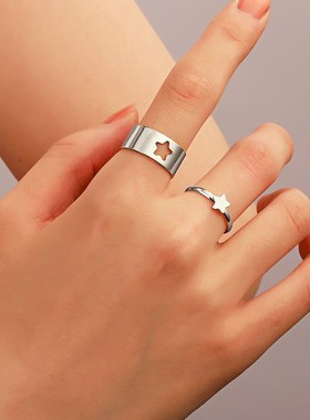 极速Trendy Gold Butterrfly Rings For Women Men Lover Couple