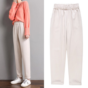 Autumn Winter H2021 极速Women Casual Pants New Solid Woolen