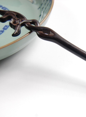 极速New Ancienit Chinese Hairpin Sticks Carving Blackwood Si