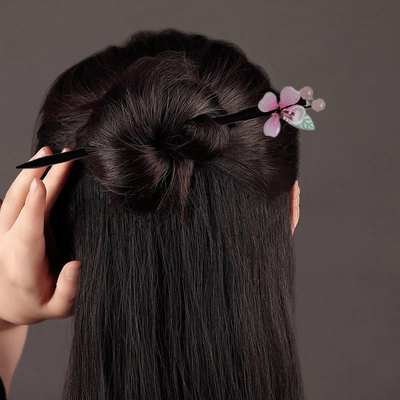 极速Wodden Hair Sticks sPeach Blossom Chinese Hair Accessori