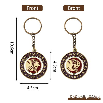 Indian印第安摩托车车手团体标志钥匙扣 复古机车风挂饰