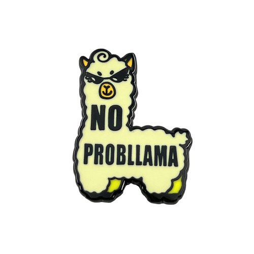 没问题羊驼胸针NoLlama没有羊驼谐音梗徽章胸针