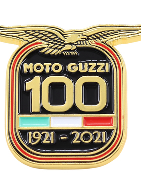 Moto Guzzi 摩托古兹100 周年纪念徽章金属胸针摩托车爱好者礼物