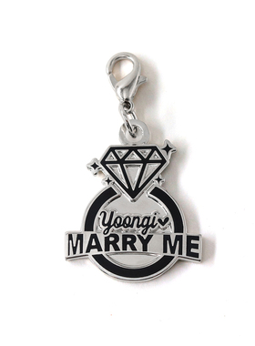 BTS 防弹少年团闵玧其 钻石形钥匙扣男团偶像应援钥匙扣双面吊坠