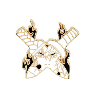 日本漫画海盗战记角色托尔芬金属别针双刀武器翻领别针