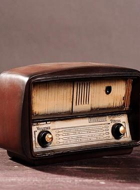 复古电视柜桌面收音机摆件房间家居饰品客厅卧室摆设品小创意个性