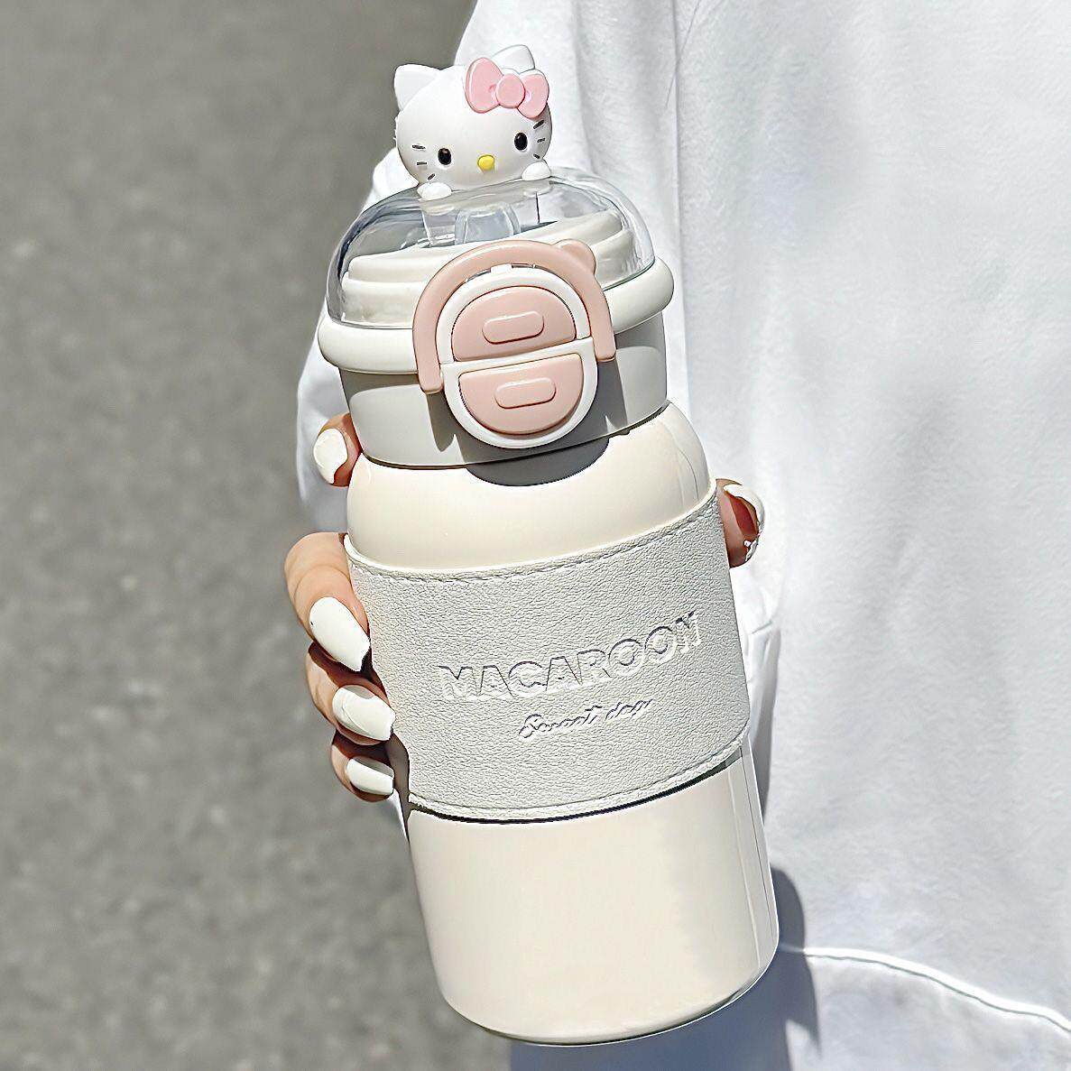 简约保温杯女生带吸管水杯女新款2024高颜值学生便携小巧女士杯子